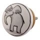 Grey Elephant Ceramic Flat Dresser Knob Online